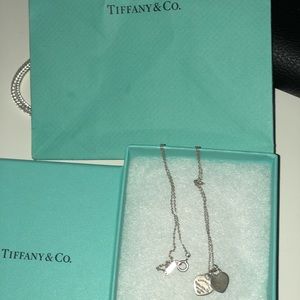 Tiffany and Co double mini heart necklace
